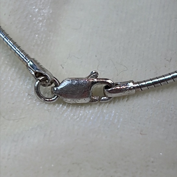 Omega silver round 18 inch signed .925. Vintage - Picture 5 of 6